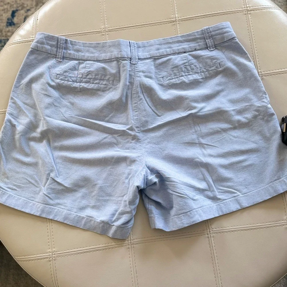 J.Crew Chino Shorts Womens 14 Light Blue H5181‎ Summer Coastal Cotton 4
